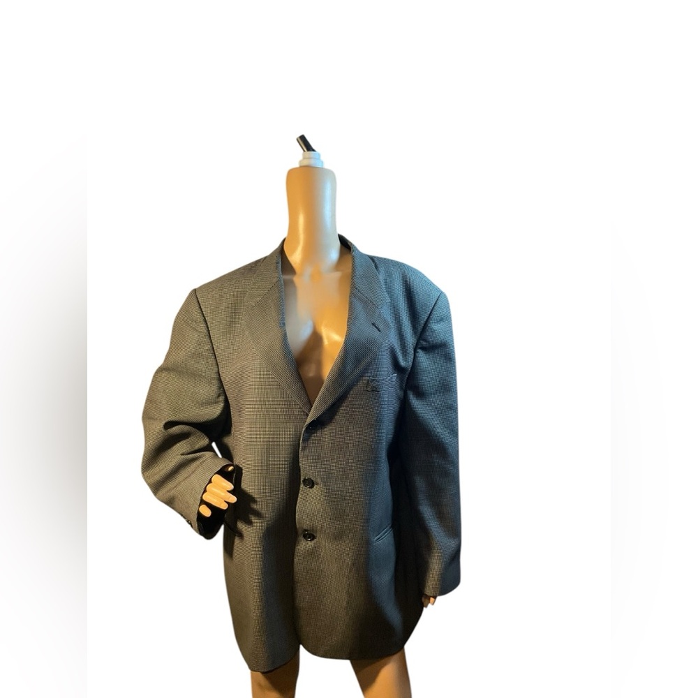 Via Veneto Suit Jacket Mens Euro Fashion Sport Coat Blazer Wool Gray Size S48